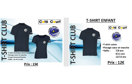 T-shirt club adulte et enfant