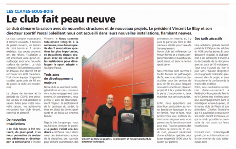 Le TCC dans &quot;Toutes les nouvelles de Versailles&quot;
